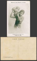 Delcampe - Fiji Old Postcard Native Fijian Boy Picking Breadfruit Fruit, Archipel Des Fidji - Fiji