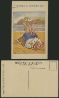 Delcampe - Diamond Artist Signed Comic Humour Old Postcard I Living On Fat Of Land Here - Cómics
