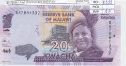 Delcampe - CRJ2317 BILLETE MALAWI 20 KWACHA 2015 P-63c SIN CIRCULAR - Malawi