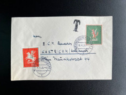 Delcampe - GERMANY SAAR SARRE SAARLAND 1958 LETTER NEUNKIRCHEN TO CASTRICUM NETHERLANDS 10-04-1958 DUITSLAND DEUTSCHLAND - Cartas & Documentos