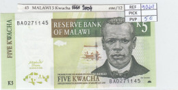 Delcampe - CRJ0045 BILLETE MALAWI 5 KWACHA 2004 P-36b SIN CIRCULAR - Malawi
