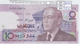 Delcampe - CRJ1987 BILLETE MARRUECOS 10 DIRHAMS 1987  P-63b SIN CIRCULAR - Morocco