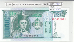 Delcampe - CRJ1584 BILLETE MONGOLIA 10 TUGRIK 1993 P-54 - Mongolie