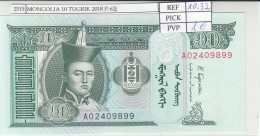 Delcampe - CRJ2315 BILLETE MONGOLIA 10 TUGRIK 2018 P-62j - Mongolie