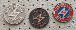 Delcampe - ELEKTROKRAJINA  Banja Luka  Bosnia Yugoslavia Pins - Marques