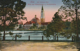 Delcampe - AK Kiel - Am Kleinen Kiel - Blick Auf Stadttheater U. Rathausturm - Marine Schiffspost SMS V.d. Tann - 1917 (86647) - Kiel