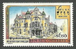 Delcampe - AUSTRIA 1998 ARCHITECTURE VOLKSOPER THEATRE SET MNH - Ungebraucht