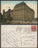 Delcampe - Canada 1912 Old Colour Postcard Windsor Hotel Montreal, Street Scene Horse Carts - Non Classificati