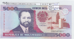 Delcampe - CRJ2234 BILLETE MOZAMBIQUE 5.000 METICAIS 1991 P-136 SIN CIRCULAR - Mozambique