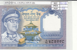 Delcampe - CRJ2079 BILLETE NEPAL 1 RUPIA 1979 P-22b - Népal