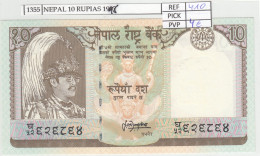 Delcampe - CRJ1355 BILLETE NEPAL 10 RUPIAS 1985 P-31b.1 - Népal