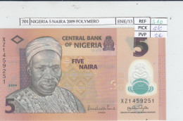 Delcampe - CRJ0701 BILLETE NIGERIA 5 NAIRA 2009 POLIMERO P-38b.2 SIN CIRCULAR - Nigeria