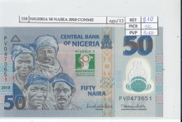 Delcampe - CRJ0358 BILLETE NIGERIA 50 NAIRA 2010 CONM. POLIMERO P-37 SIN CIRCULAR - Nigeria