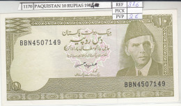 Delcampe - CRJ1170 BILLETE PAKISTAN 10 RUPIAS 1984 P-39a.7 - Pakistan