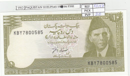 Delcampe - CRJ1912 BILLETE PAKISTAN 10 RUPIAS 1984 P-39a.8 - Pakistan