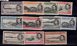 Delcampe - ASCENTION 1938 KING GEORG VI MI No 39-44+46-51 MLH VF!! - Ascensión