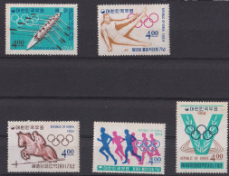 Delcampe - SOUTH COREA  Yvert 354 / 358 ** (Olympic Games Tokyo 1964) Cote € 15,00 - Corée Du Sud