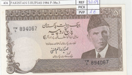 Delcampe - CRJ0404 BILLETE PAKISTAN 5 RUPIAS 1984 P-38a.3 - Pakistan