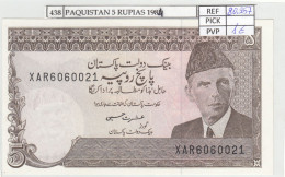 Delcampe - CRJ0438 BILLETE PAKISTAN 5 RUPIAS 1984 P-38a.7 - Pakistan