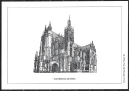 Delcampe - Document La Poste Gravure  A5 Chatédrale De Metz - Documents De La Poste
