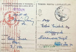 Delcampe - Hungary Hongrie Germany Third Reich Romania Roumanie 1943 WWII Feldpost Censored Maramures Sighet DEL 6 - Rumänien