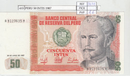 Delcampe - CRJ0415 BILLETE PERU 50 INTIS 1987 P-131b - Peru