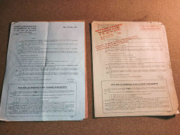 Delcampe - NORD PAS-DE-CALAIS 2 Dossiers Complets 1941 & 1942 Comité Organisation Commerce Vichy WWII Lille - Documents