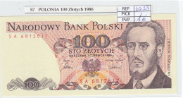 Delcampe - CRJ0057 BILLETE POLONIA 100 ZLOTYS 1986 P-143e.1 - Polonia