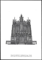 Delcampe - Document La Poste Gravure  A5 Gravure Cathédrale De Luçon Orgue De Cavaillé - Documents De La Poste
