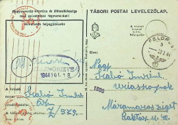 Delcampe - Hungary Hongrie Germany Third Reich Romania Roumanie 1944 WWII Feldpost Censored Maramures Sighet DEL 6 - Rumänien
