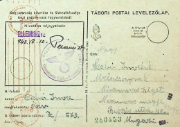 Delcampe - Hungary Hongrie Germany Third Reich Romania Roumanie 1943 WWII Feldpost Organisation Todt Censored DEL 6 - Rumänien