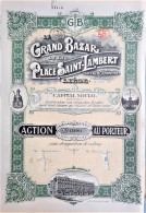 Delcampe - Grand Bazar De La Place Saint-Lambert - Liège - Action Au Porteur - Andere & Zonder Classificatie