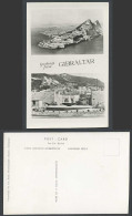 Delcampe - Gibraltar Greetings From Old Real Photo Postcard Fountain Bird's Eye View - Gibraltar