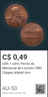 Delcampe - Une Cent 1982 DES ETATS-UNIS De Qualité AU-50 Avec Défauts - Autres – Amérique