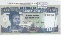 Delcampe - CRJ1224 BILLETE SWAZILAND 10 EMALANGENI 2006 P-29c SIN CIRCULAR - Swaziland