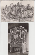 Delcampe - Lot De 2 CPSM Cadillac - Château Des Ducs D'Epernon - Cheminée De La Chambre De La Reine / Vue Générale... - Cadillac
