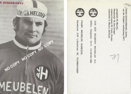 Delcampe - CARTE CYCLISME HENK SCHUURMANS TEAM VAN DER HEIJDENS 1971 ( COUPE 10 X 14,5 FORMAT 10 X 14,5 ) ) - Radsport