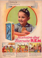 Delcampe - Protège Cahier - Histoire Des Biscuits REM - Andere & Zonder Classificatie