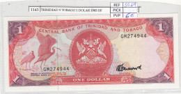 Delcampe - CRJ1143 BILLETE TRINIDAD Y TOBAGO 1 DOLAR 1985 P-36c - Trinité & Tobago