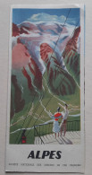 Delcampe - Alpes - Dépliant Touristique En 4 Volets - Illustré Par Jean Even - S.N.C.F. - 1950 - Toeristische Brochures