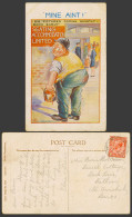 Delcampe - EMPK Comic Humour Old Postcard Mine Aint! Big Pictures Coming Shortly Book Early - Cómics