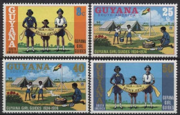 Delcampe - Guyana 1974 50 Jahre Pfadfinderinnenbewegung 464/67 Postfrisch - Guyane (1966-...)