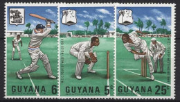 Delcampe - Guyana 1968 Besuch Des Marylebone Kricket Klubs 298/300 Postfrisch - Guyane (1966-...)