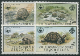 Delcampe - Äußere Seychellen 1985 WWF Naturschutz Riesenschildkröte 104/07 Postfrisch - Seychelles (1976-...)