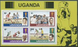 Delcampe - Uganda 1978 Fußball Weltmeisterschaft Argentinien Block 9 Postfrisch (C23557) - Uganda (1962-...)