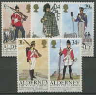 Delcampe - Alderney 1985 Militär Historische Uniformen 23/27 Postfrisch - Alderney