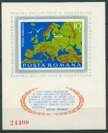 Delcampe - Rumänien 1975 KSZE Landkarte V. Europa Block 125 Postfrisch (C92057) - Blocchi & Foglietti