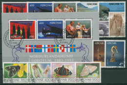 Delcampe - Färöer 1993 Kompletter Jahrgang Gestempelt (G17814) - Faeroër