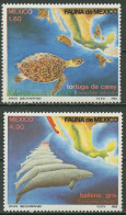 Delcampe - Mexiko 1982 Meerestiere Schildkröte Grauwal 1828/29 Postfrisch - Mexico