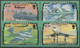 Delcampe - Montserrat 1995 Entwicklungen Nach Weltkrieg Flugzeuge 933/36 2 Paare Postfrisch - Montserrat